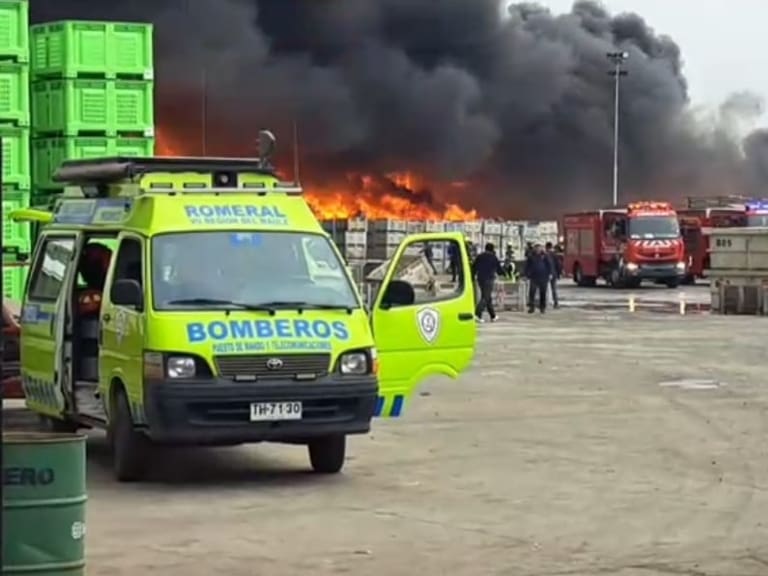 Incendio frutícola región del Maule
