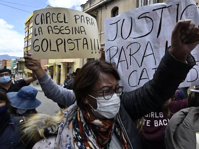 Manifestaciones en contra de Áñez en la ciudad de La Paz