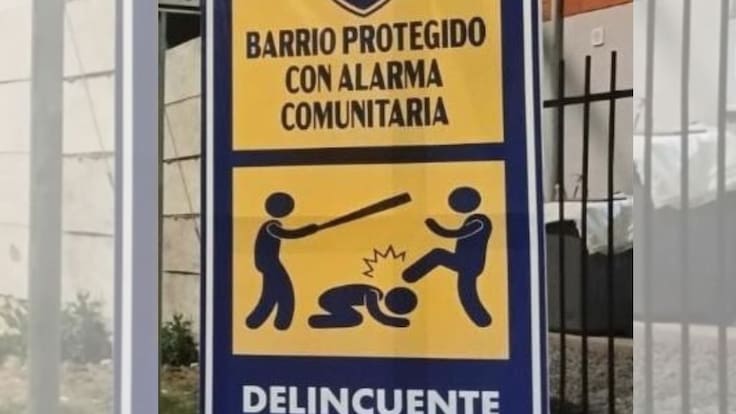 “Delincuente capturado será ajusticiado”: el letrero en Linares que desata debate por seguridad
