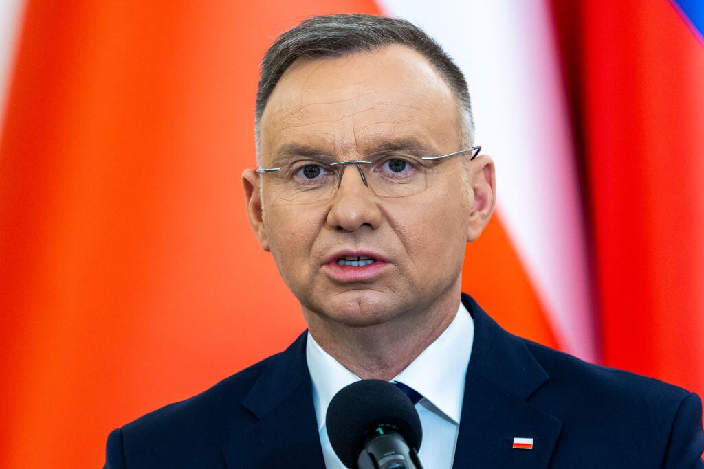 El presidente de Polonia, Andrzej Duda, en una actividad oficial en la ciudad de Varsovia.