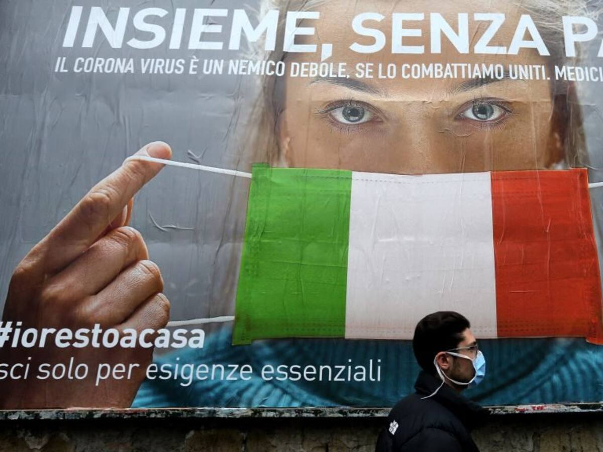 Italia sumó 619 fallecidos en la última jornada y el total de víctimas fatales ascendió a 19.468