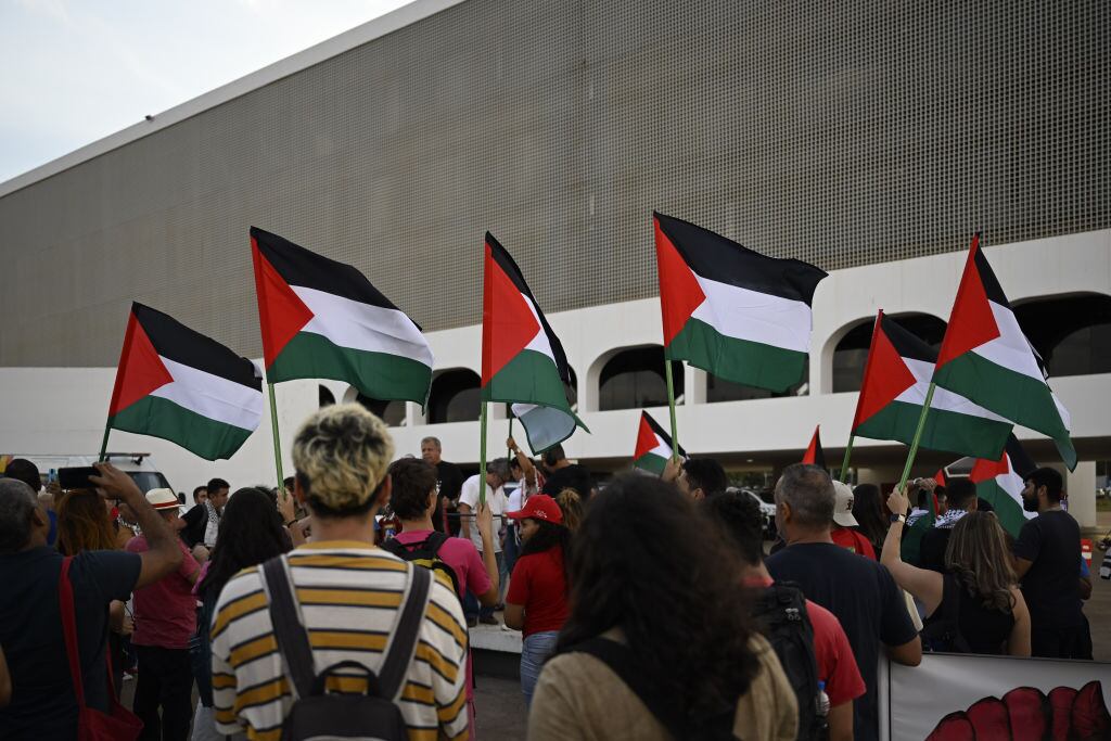 Una manifestación a favor de Palestina en la capital de Brasil