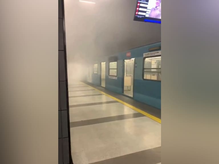 Incendio Metro de Santiago | Captura de pantalla