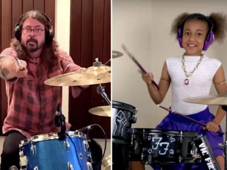 Dave Grohl aceptó el desafío de una niña de 10 años que impresiona por su talento en la batería