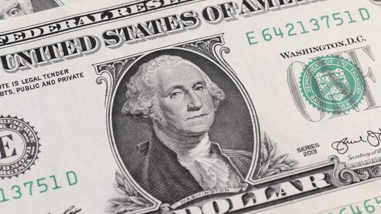 close up of $1 US dollar banknote