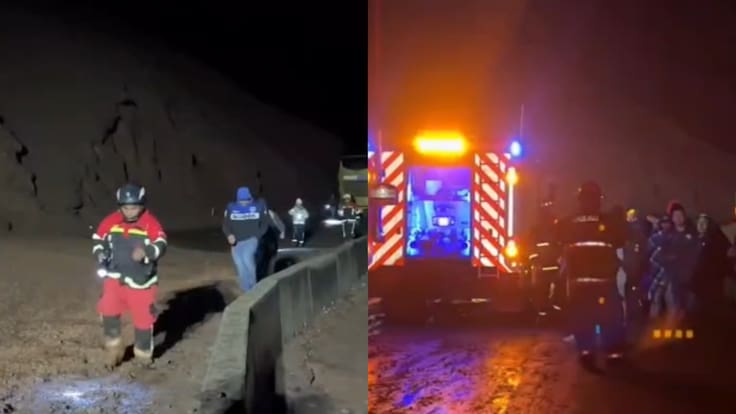 Temporal en el norte de Chile: dramático rescate de 30 personas en Iquique tras quedar atrapados por deslizamientos