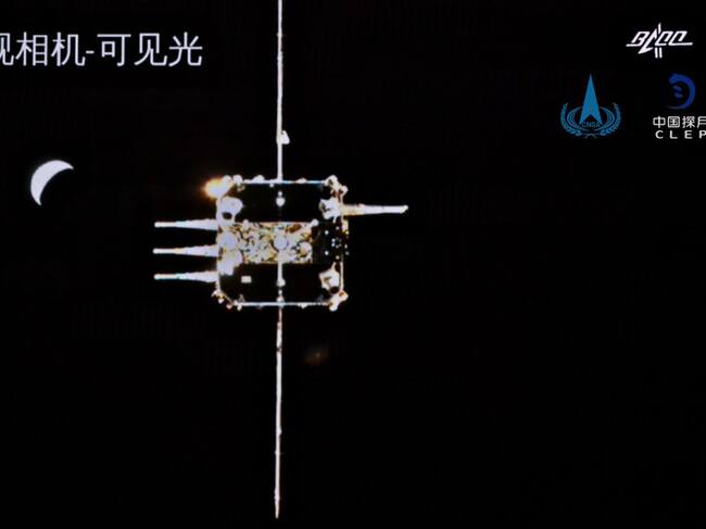 La misión Chang’e-5 realizando una órbita lunar como parte de los ensayos