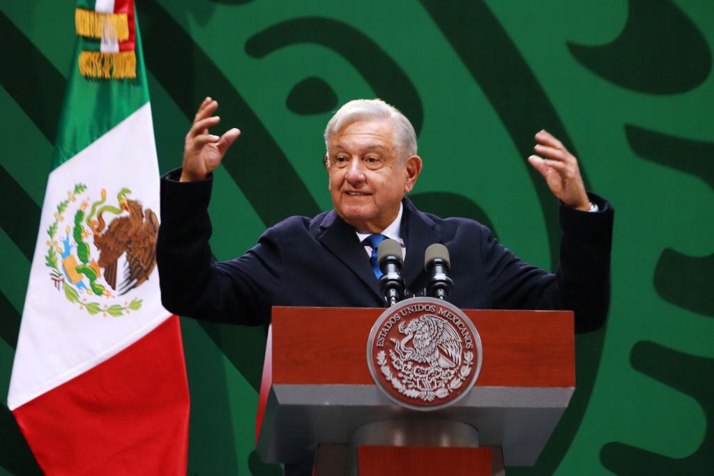 El presidente de México Andrés Manuel López Obrador ante la prensa