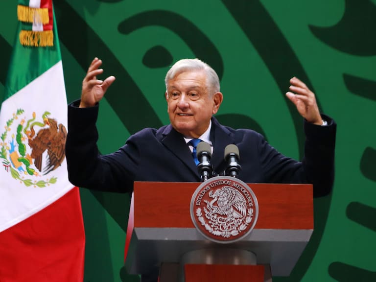 El presidente de México Andrés Manuel López Obrador ante la prensa