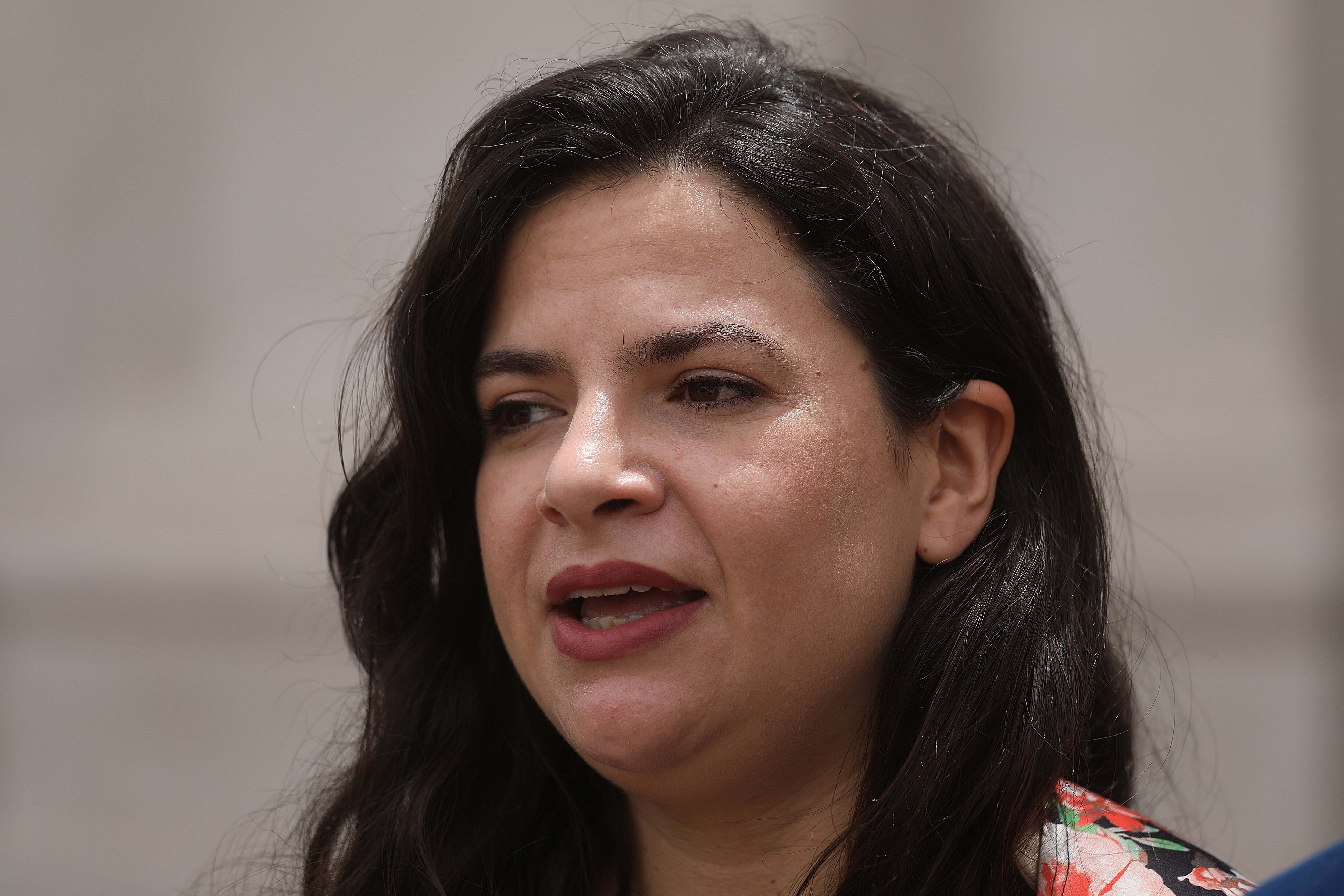 25 de enero 2024/SANTIAGOLa ministra de la Mujer, Antonia Orellana, realiza un punto de prensa en el Palacio de La Moneda.FOTO: SEBASTIAN BELTRAN GAETE / AGENCIUNO