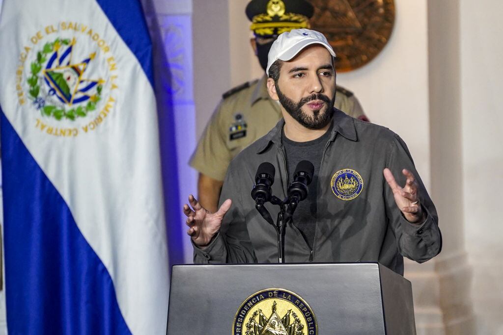 El gobernante salvadoreño Nayib Bukele en un acto oficial