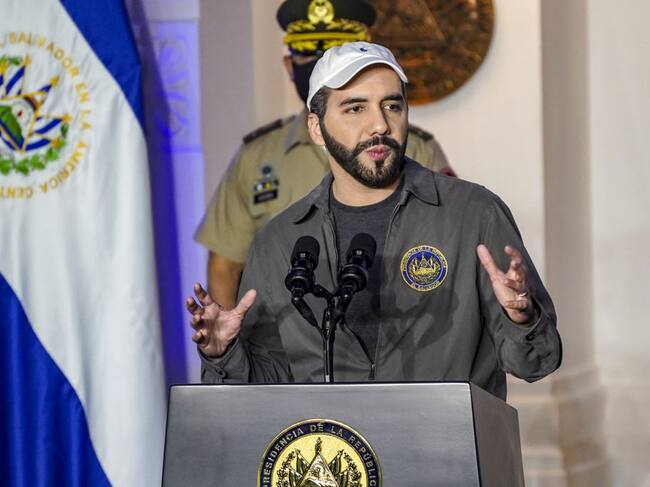 El gobernante salvadoreño Nayib Bukele en un acto oficial