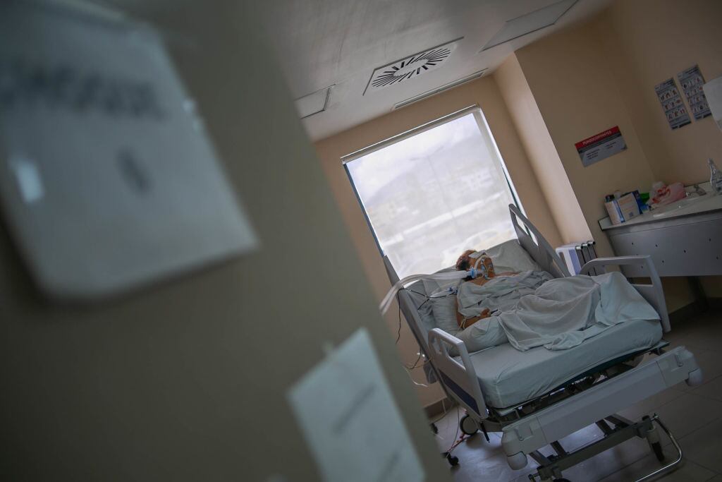 Paciente Covid-19 internado en un hospital de Ecuador