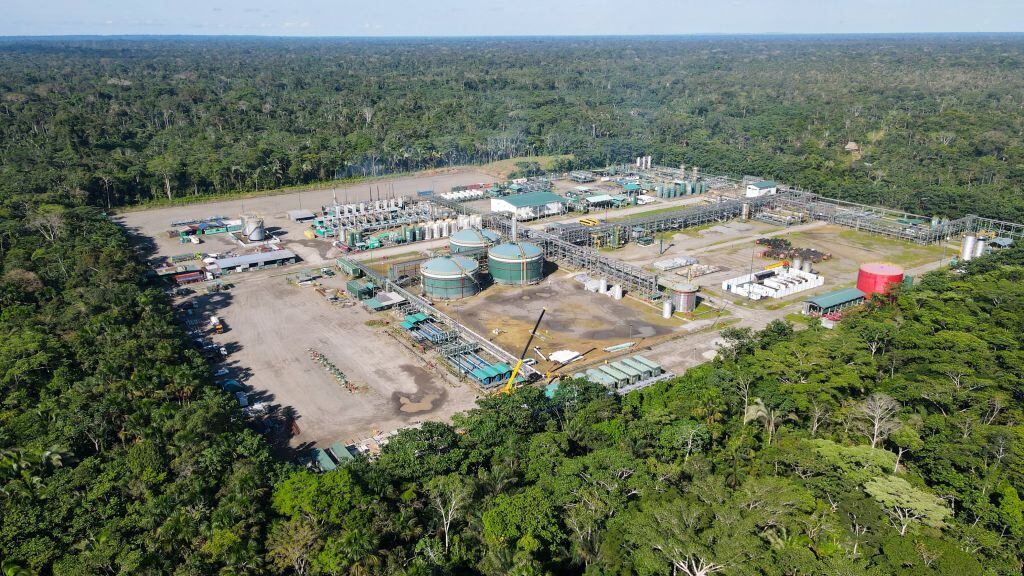 El yacimiento de crudo en el parque Yasuní en el Amazonas de Ecuador
