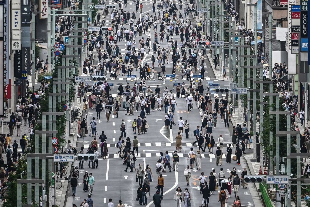 Las concurridas calles de Tokio en plena pandemia