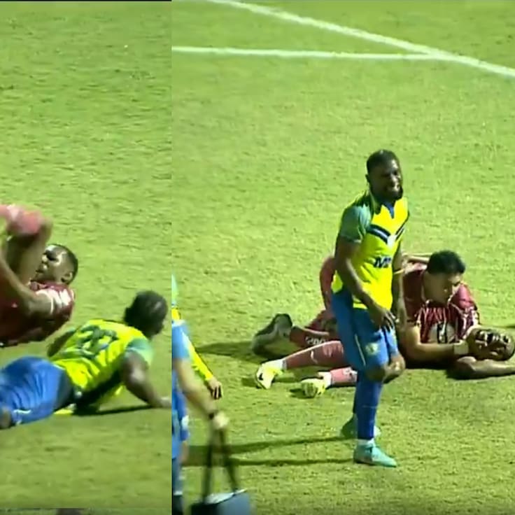 Imágenes sensibles: futbolista brasileño sufre escalofriante lesión en la liga de Honduras