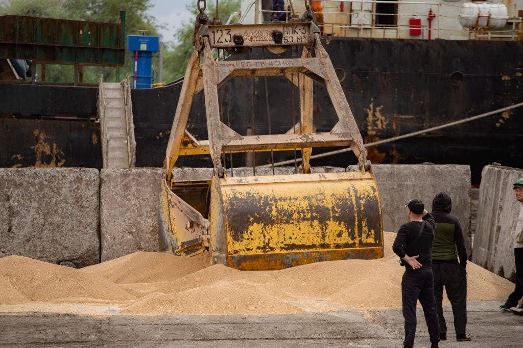 Cereales y granos salen desde Izmail en Ucrania hacia Turquía