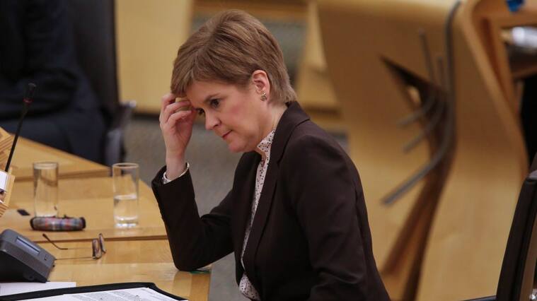 EDINBURGH, SCOTLAND - JANUARY 04: Scottish First Minister, Nicola Sturgeon updates MSPs on any changes to the Covid-19 restrictions in Scotland at the Scottish Parliament on January 4, 2021 in Edinburgh, Scotland. (Photo by Fraser Bremner -Pool/Getty Images)