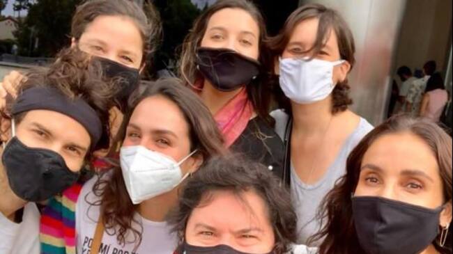 Leonor Varela y su celebración tras el triunfo del Apruebo