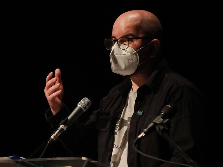 26 de Marzo del 2022/SANTIAGOEl ministro Giorgio Jackson, durante el aniversario de los 10 años de Revolución Democrática, que se realiza en el Espacio Matta, en la comuna de La Granja.
FOTO: SEBASTIAN BELTRAN GAETE/AGENCIAUNO