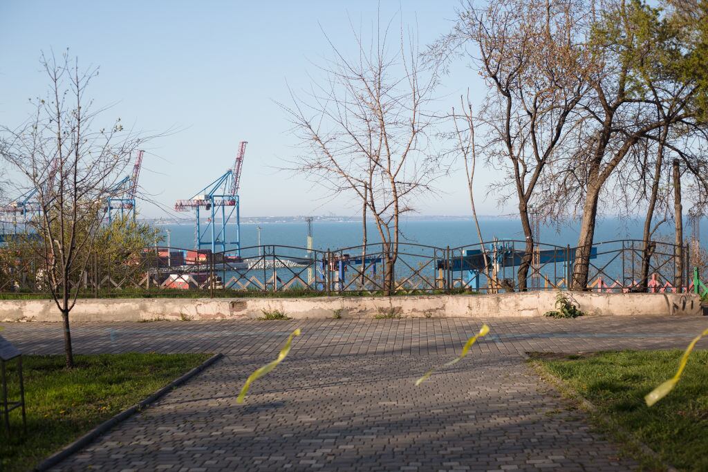 Zona restringida en el puerto de Odessa por la presencia de minas