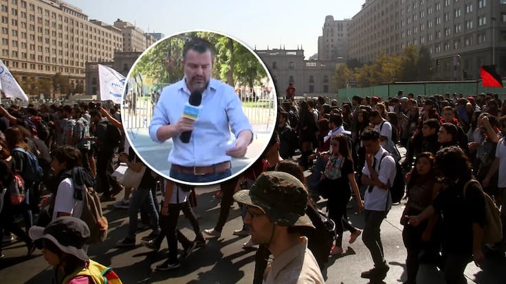 Escupos y agresiones: equipo de Chilevisión es atacado durante las manifestaciones de este jueves