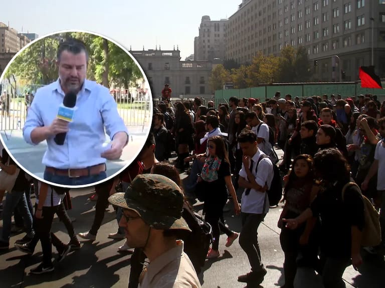 Escupos y agresiones: equipo de Chilevisión es atacado durante las manifestaciones de este jueves