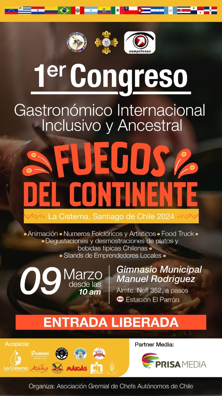 1º Congreso Gastronómico Internacional Ancestral e Inclusivo “Fuegos del continente La Cisterna 2024”