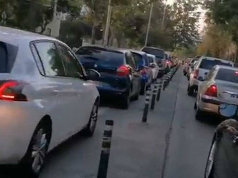 Conductores en ciclovía de ñuñoa