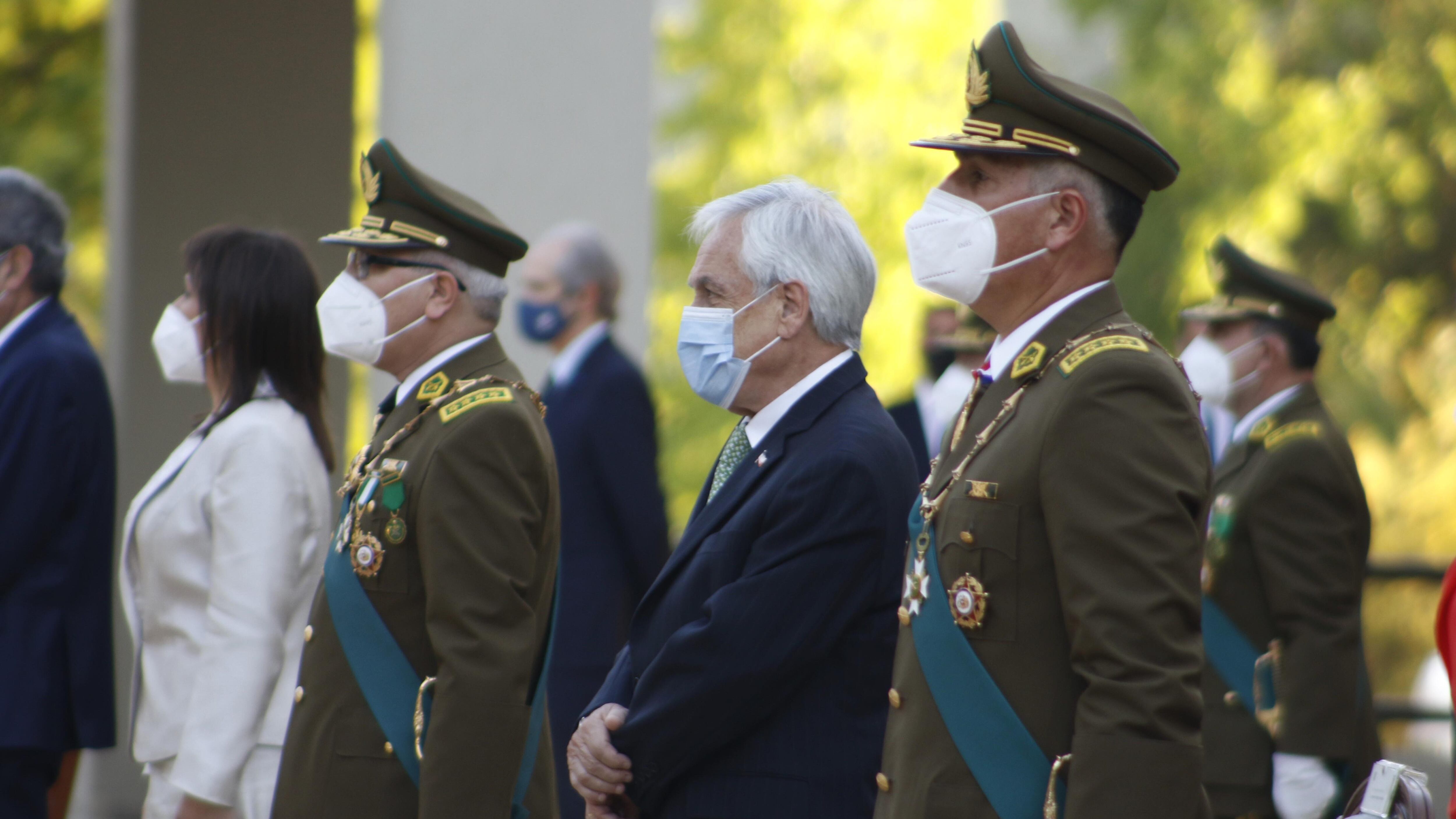 25 de Noviembre  de 2020/SANTIAGOdurante el Acto oficial de cambio de mando del General Director de Carabineros de Chile, realizado en la Escuela de Carabineros, Comuna de Providencia.
FOTO: MAURICIO MENDEZ/ AGENCIAUNO