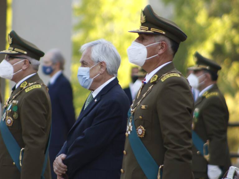 25 de Noviembre de 2020/SANTIAGOdurante el Acto oficial de cambio de mando del General Director de Carabineros de Chile, realizado en la Escuela de Carabineros, Comuna de Providencia.
FOTO: MAURICIO MENDEZ/ AGENCIAUNO