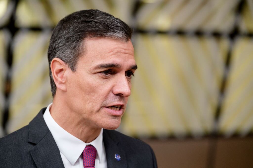 El presidente de España, Pedro Sánchez, en un evento en Bruselas