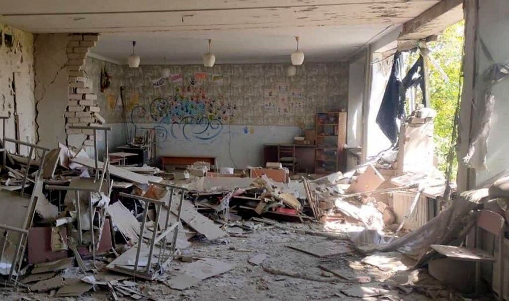 La destrucción que dejan los bombardeos en Dnipropetrovsk