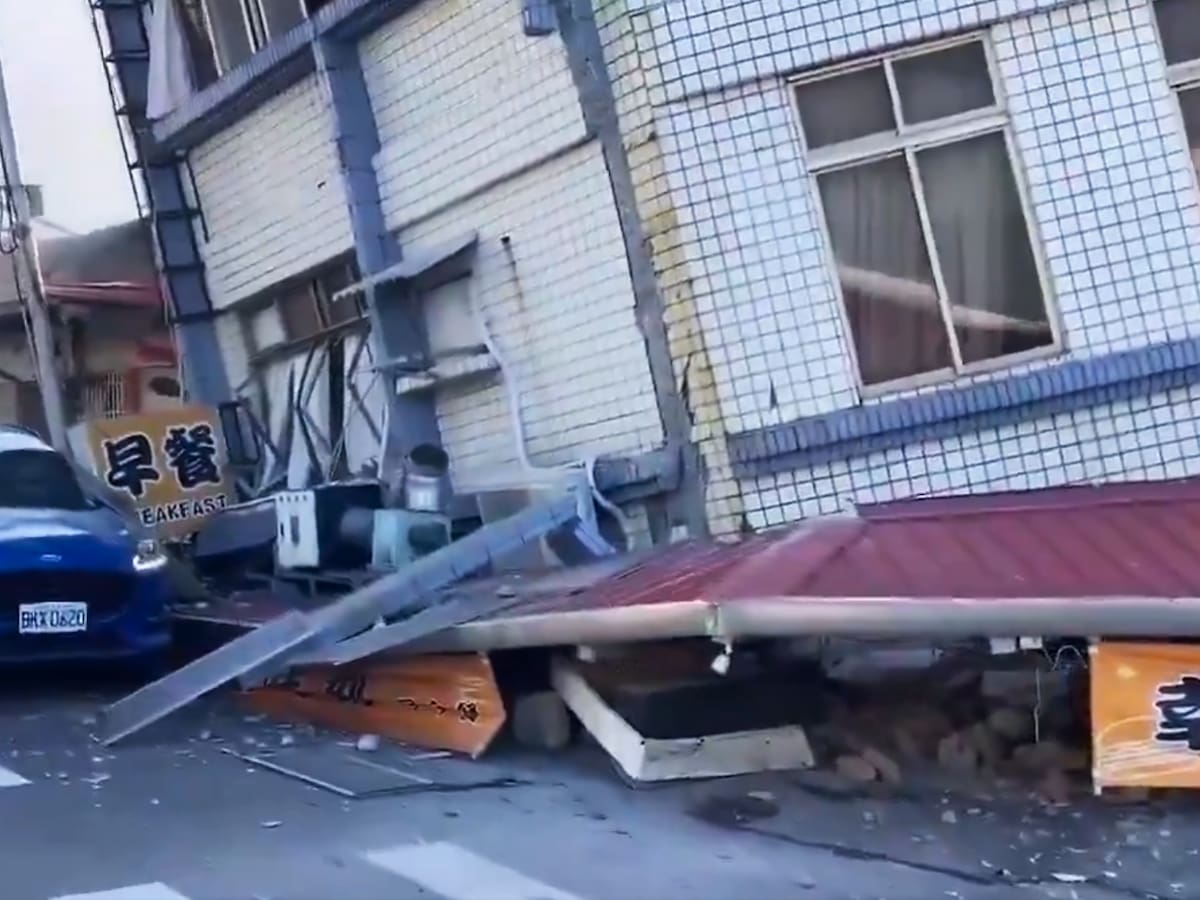 Terremoto de magnitud 7.4 en Taiwán: primeras imágenes muestran estructuras y edificios caídos