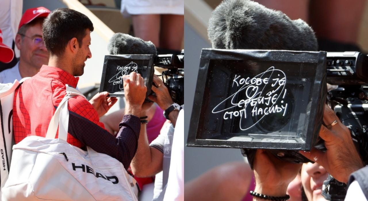 Djokovic genera gran polémica por mensaje político en Roland Garros: desde Kosovo piden medidas disciplinarias