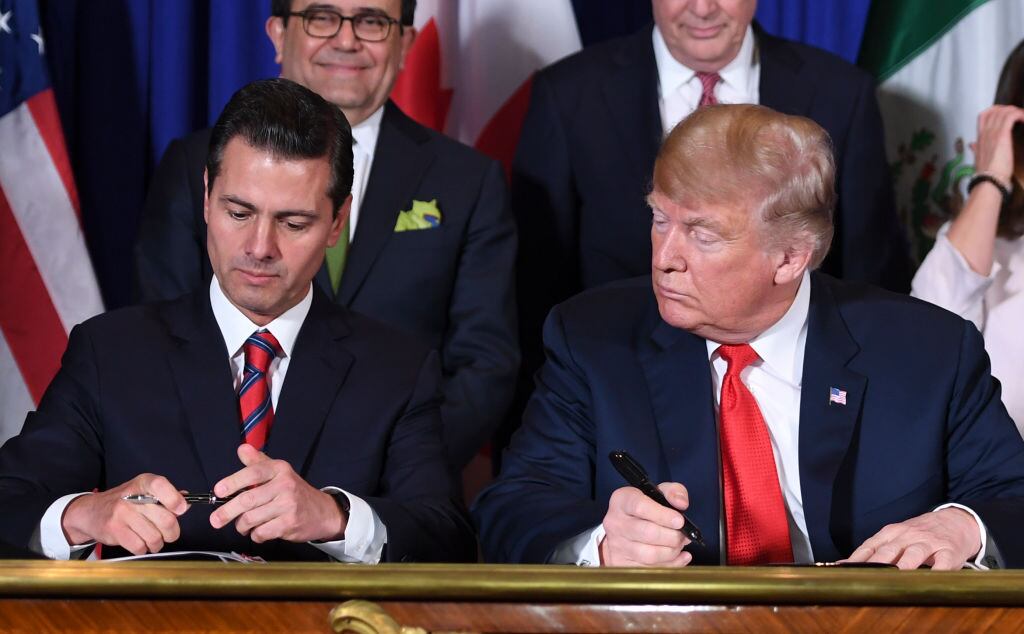 El expresidente de México Enrique Peña Nieto junto a Donald Trump en EEUU