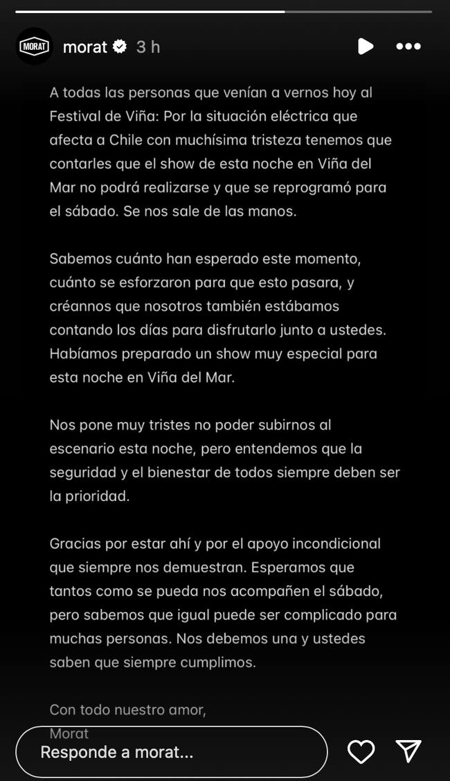 Captura Morat Instagram