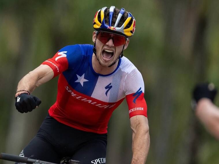 Martín Vidaurre estuvo a nada del oro, pero brilló en la segunda fecha del Circuito Mundial de MTB | X: Team Chile
