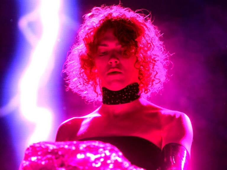 INDIO, CALIFORNIA - APRIL 19: SOPHIE performs at Mojave Tent during the 2019 Coachella Valley Music And Arts Festival on April 19, 2019 in Indio, California. (Photo by Frazer Harrison/Getty Images for Coachella)