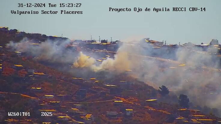 Alerta Roja por incendio forestal en Valparaíso