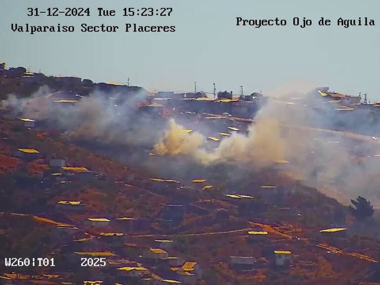Alerta Roja por incendio forestal en Valparaíso