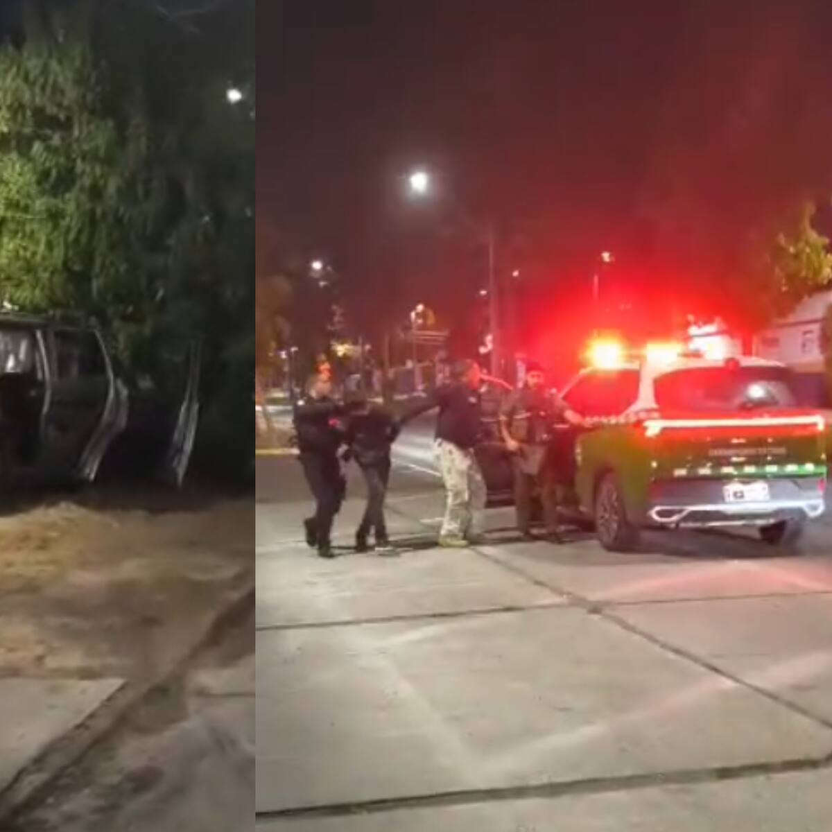 Persecución por auto robado termina con patrulla municipal volcada en La Florida: cuatro detenidos, tres de ellos menores