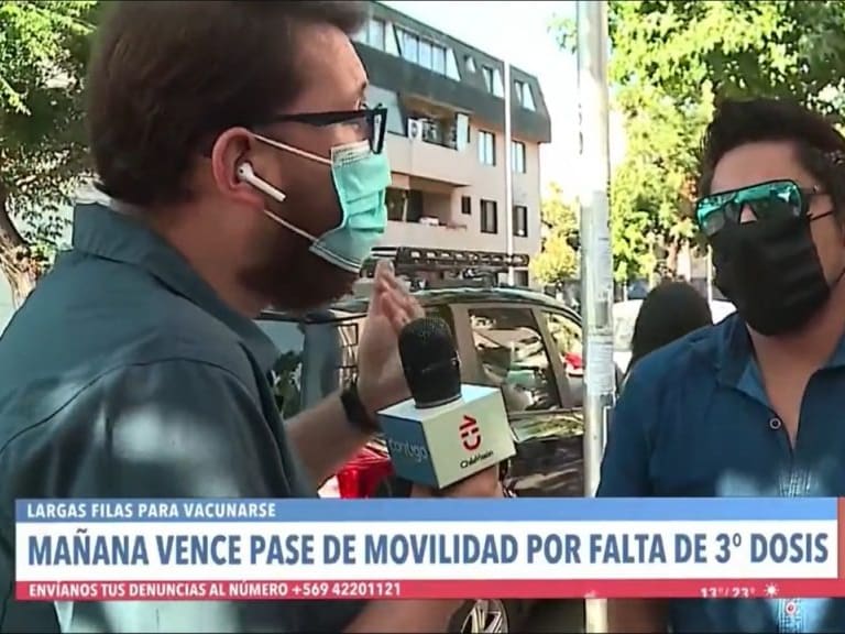 «Va en contra de hechos objetivos»: El tenso cruce entre periodista de CHV y supuesto TENS antivacunas