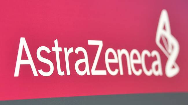 MACCLESFIELD, ENGLAND - NOVEMBER 07: A sign is seen outside AstraZeneca Millcourt center as the company targets for delivery of UK Covid vaccine by the end of 2020 on November 07, 2020 in Macclesfield, England. (Photo by Nathan Stirk/Getty Images)