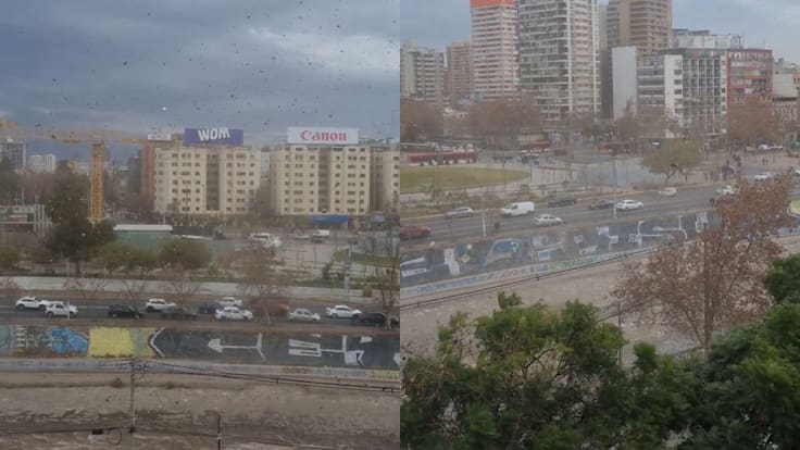 Sistema frontal ya golpea Santiago: reportan fuertes vientos y primeras afectaciones en la capital