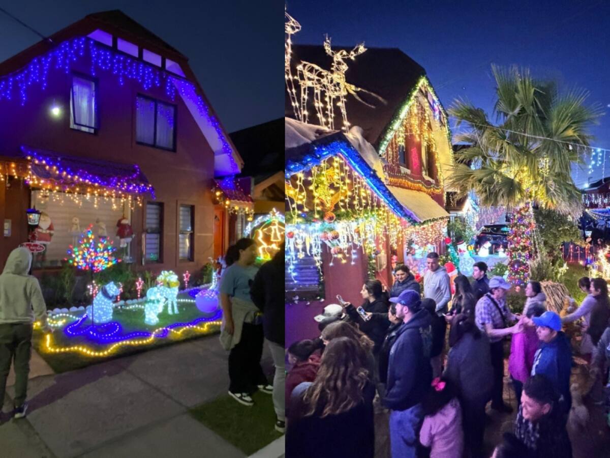 Partió siendo una tradición familiar y se convirtió en una del barrio: vecinos de Talcahuano celebran la Navidad adornando e iluminando todo el pasaje