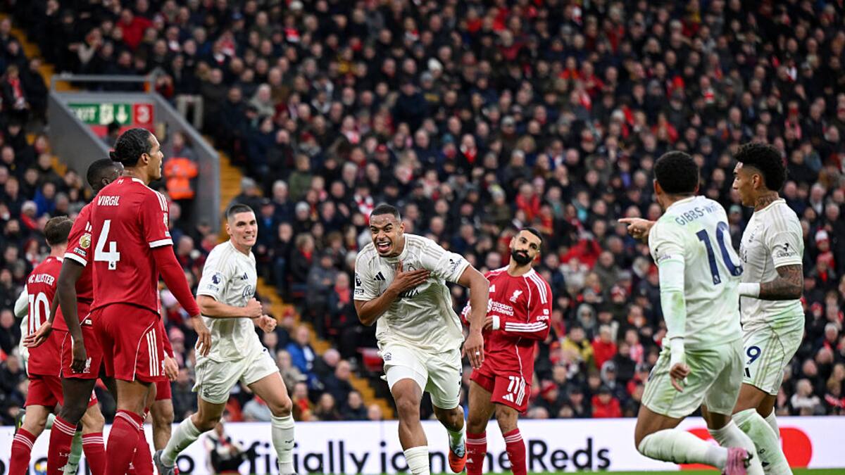 ¡Sorpresa en Anfield! Nottingham Forest golea al Liverpool y hunde al campeón vigente de la Premier League