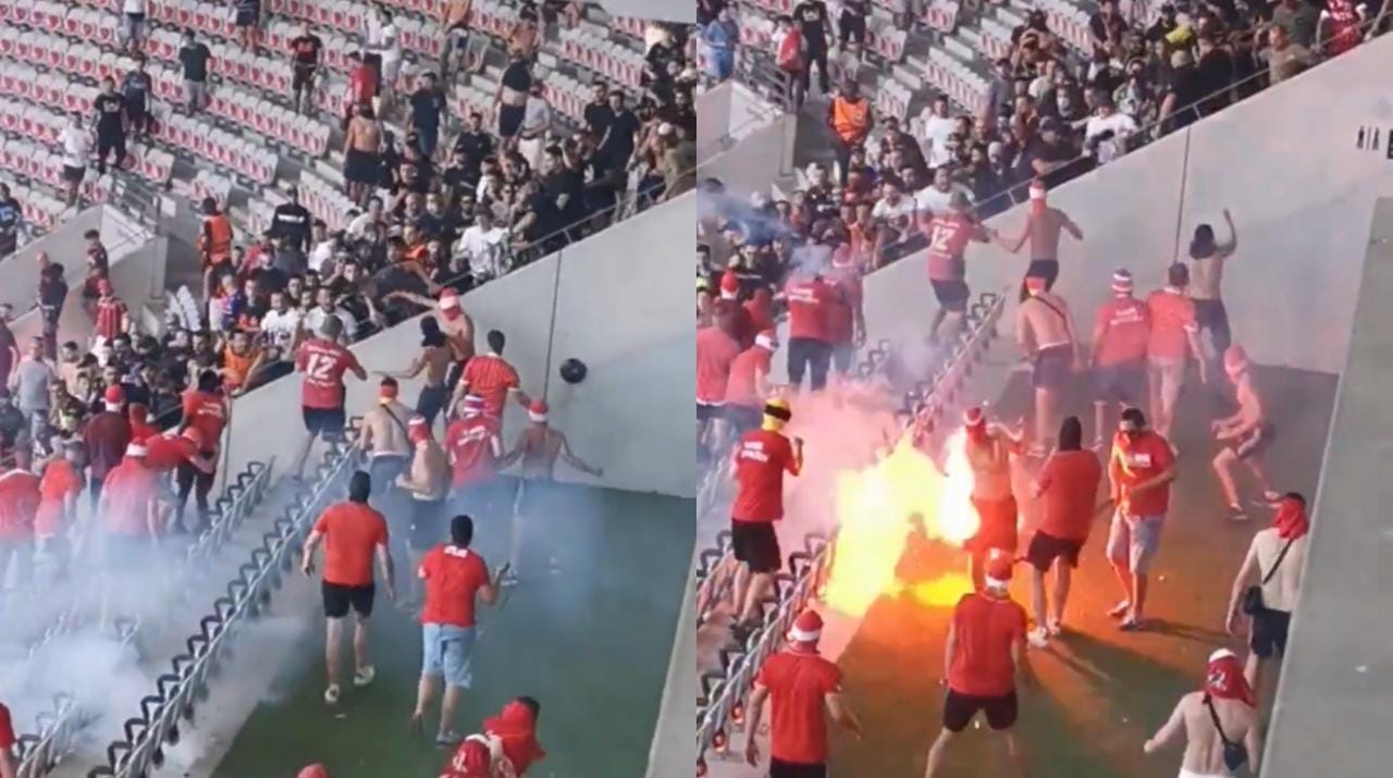 Hinchas del Niza y Colonia se enfrentan a golpes y causan incidentes en partido de Europa League