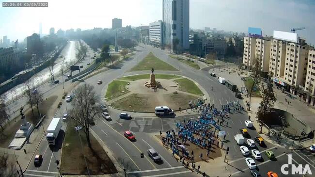 Marcha Tens en Plaza Italia/dignidad