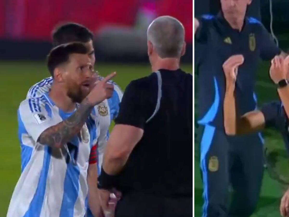 “Caradura”: La furia de Messi y Scaloni contra el árbitro de la derrota de Argentina ante Paraguay
